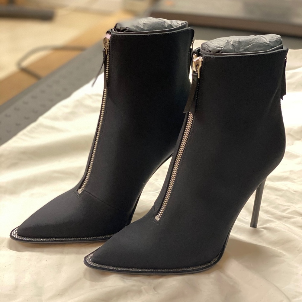 Alexander Wang black high heel shoes.